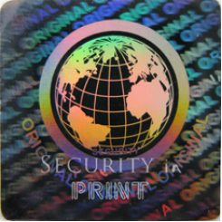 Square 20mm Silver Self-Adhesive Hologram Security Sticker S20-1S